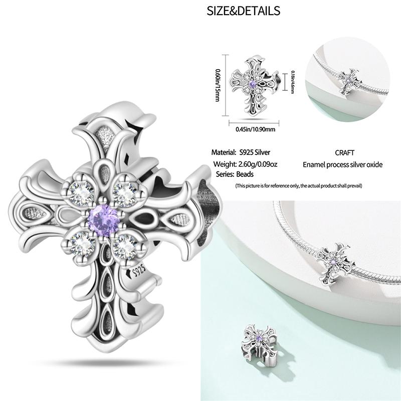 Copper Classic Purple Retro Heart Shape Lotus Angel Pattern Charms Beads Fit Necklace Bracelets Pendant Diy Jewelry