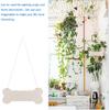 Dog Bone Wood Sign Blank Wooden Plaque Unfinished Wood DIY Crafts Hanging Sign for Puppy Pet House Door Wall Decoration 20Pcs