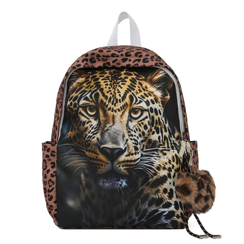 Schoolbag1011 new casual men's and women's school bags leopard tiger backpack to picture printing backpack travel bag going out leisure double back