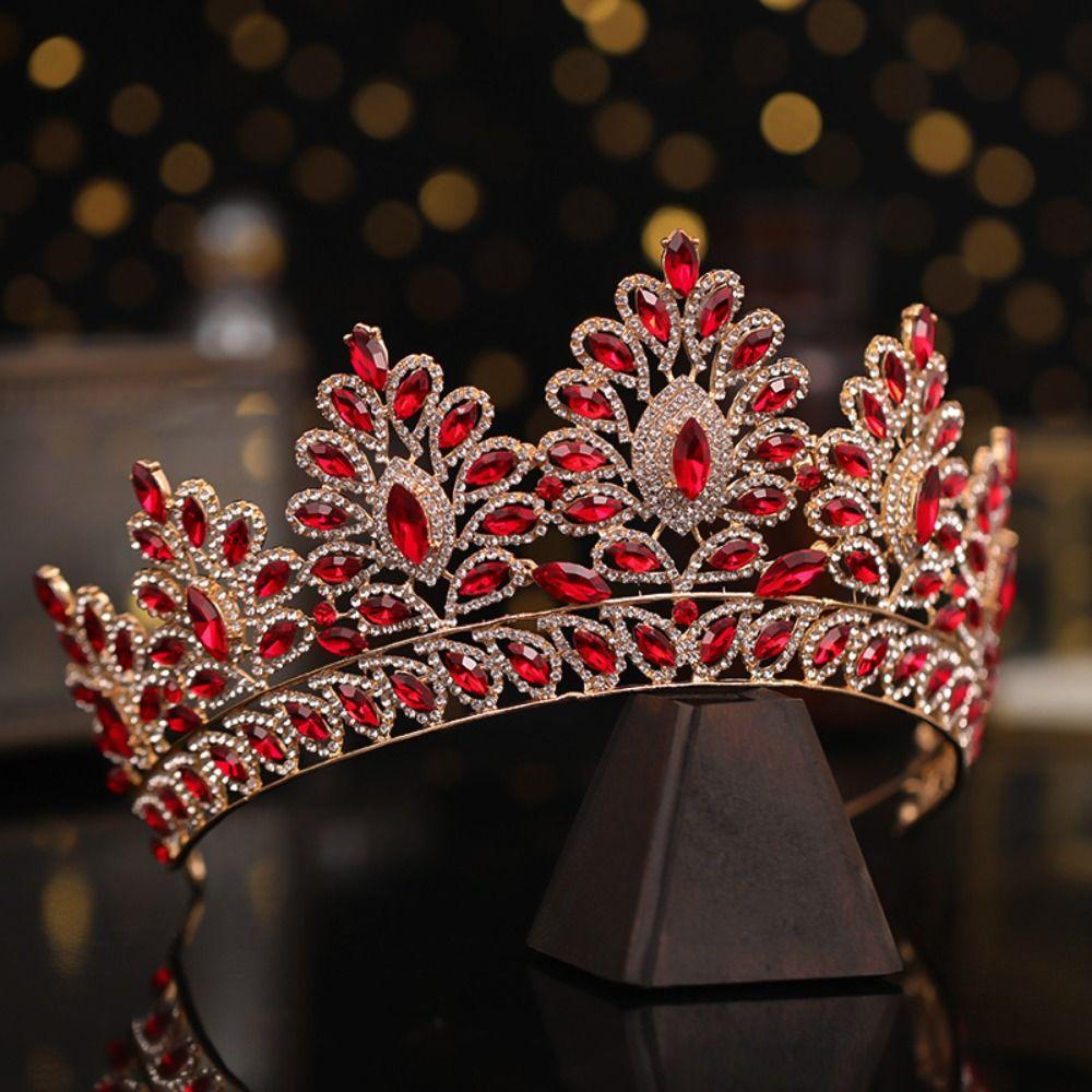 Luxury Zinc Zinc Alloy Princess Crown Sparkling Bridal Headwear Trendy Women Hair Hoop Stage Performances