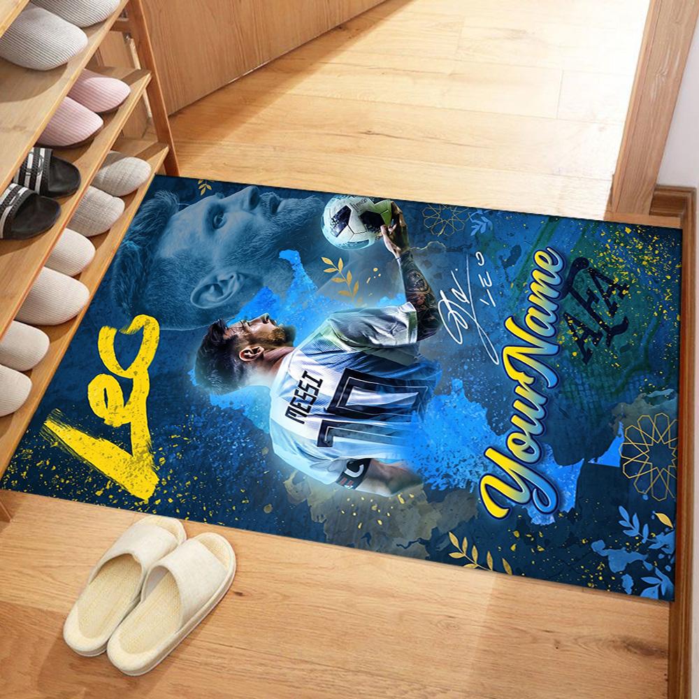 Messi 397 Customizable Name Floor Rug Office Rug Perfect for Game Room Study room Dormitory Decorate room Antislip Carpet Office home decor