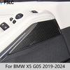 For BMW X5 G05 -2024, Carbon Fiber Color Door Armrest Cover Trim, Interior Decal Styling Accessories