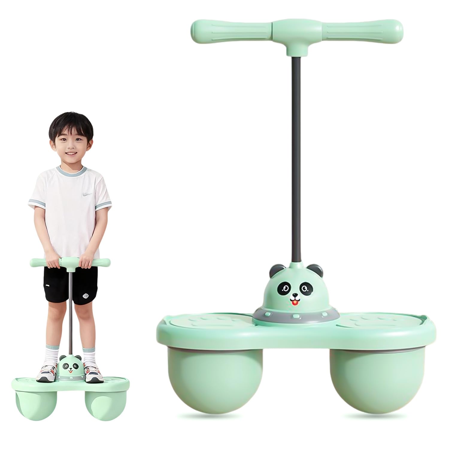 

Прыгающий мяч для детей, балансировочный мяч с двойной воздушной камерой, с ручкой, безопасный, высокая грузоподъемность, для использования в помещении/на улице, ходули, упражнения, детский спортивный мяч, Актио