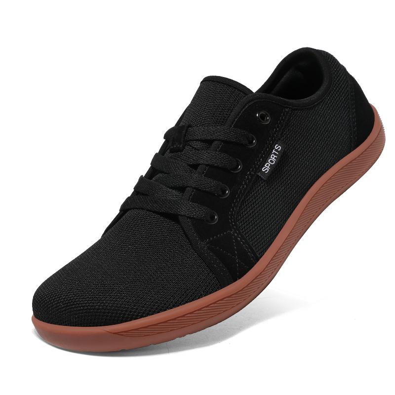 Barfußschuhe für Herren, Schuhe mit breiter Zehenpartie, Barfußschuhe aus Canvas für Damen | Minimalistische Sneaker mit breiter Zehenpartie | Minimalistisches Schuhwerk