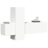 Vidaxl 3-Cz. TV Cabinet Set, White, Wood-Based Material
