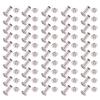 50 Pairs 0.24x0.63x0.43in M5 Stainless Steel Rivet Nuts Flat Round Head Rivet Stud Set for Leather