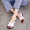 beef tendon sole single shoe flat 2025 new non-slip soft sole comfortable women's shoes shallow mouth mother shoes retro large size leather shoes