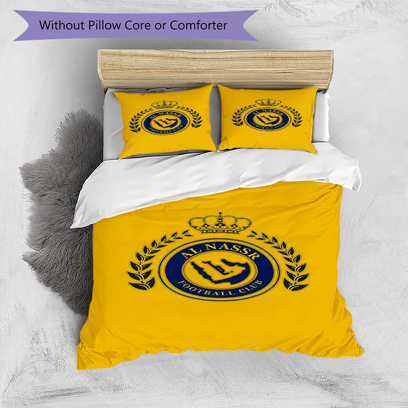3pcs Football Team (27) Design Cover Set - HD Printed Bedding with 1 Cover and 2 Pillowcases - Perfect for Home and Dorm Decor