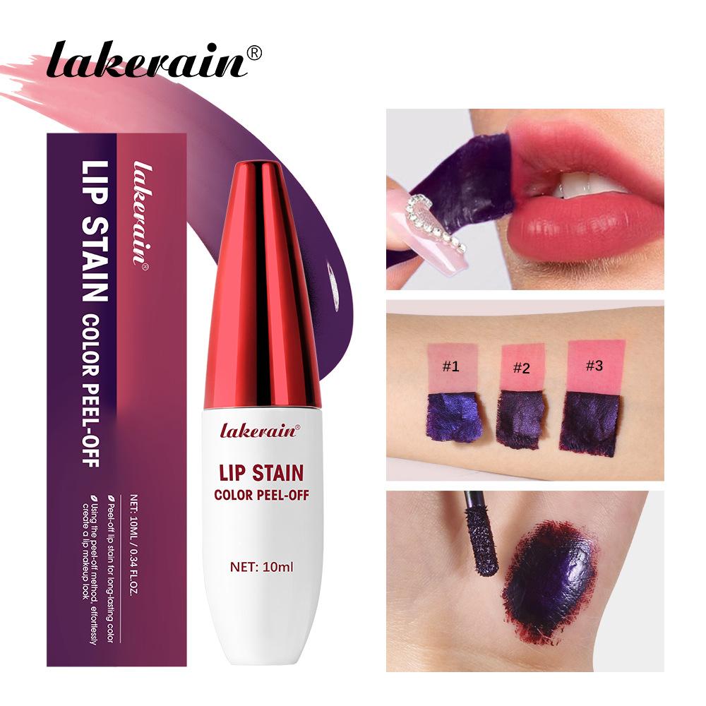 Mattes Peel-Off-Lippengloss in Rosa, Kontur-Tattoo, Lippenfarbe, wasserfest, übertragungsbeständig, zum Abreißen, natürliche Lippentönung
