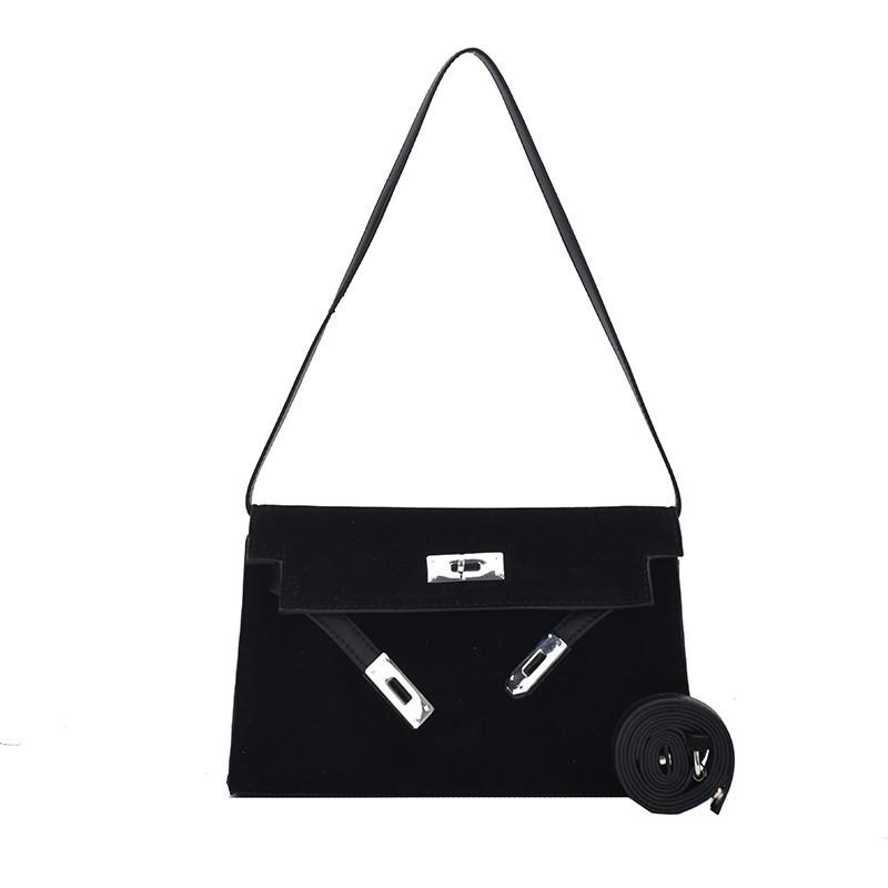 Ielgy High-End Retro Frosted Bag Casual Hand-Carrying Small Square Bag Shoulder Cross-Body