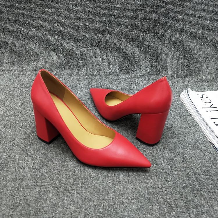 Fashion Beige High Heels Chunky Sandals Brief Pumps Bridal Shoes Clogs for Women Shallow Mouth Pointed Wedge 12cm Block Sweet Spring Bri