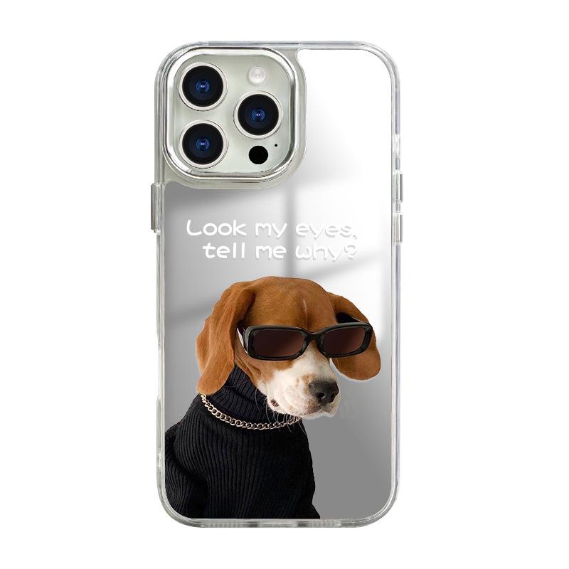 Nárazuvzdorný zrcadlový kryt na telefon pro iPhone 13/14 Pro Max/16/12