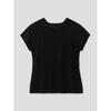 Anggae Basic Fine Knit T-Shirt Black