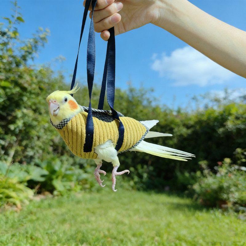 Parrot Vest Carrier Anti Escape Portable Bird Backpack Carrier Breathable Bird Bag Budgies
