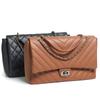 Vendita diretta in fabbrica borsa a tracolla a catena rombica in pelle di mucca borsa tote di grande capacità borsa a spalla messenger da donna in vera pelle per pendolari