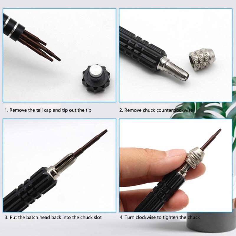 5 in 1 Screwdriver Disassembly Set Suitable for Computer Glasses Clock Maintenance Household Electronics and Home Repair