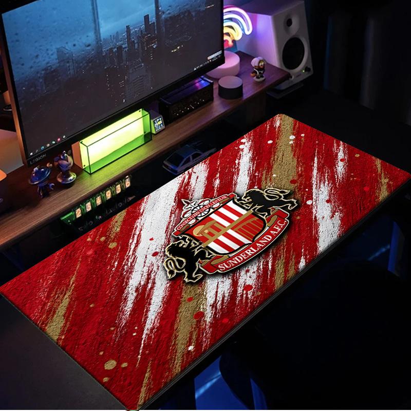 Tappetino per Mouse Calcio Sunderland, Base in Gomma, Tappetino per Mouse per Giocatori e Uso Ufficio, Scrivania da Gioco, Tappetino Facile da Pulire Regali di Natale per Fan