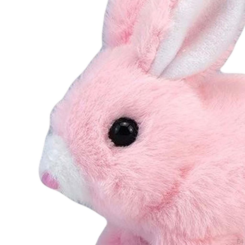Electric Figurine Plush Toy Bunny Doll Feedable Stuffed Animals for Birthday Gift, Play House