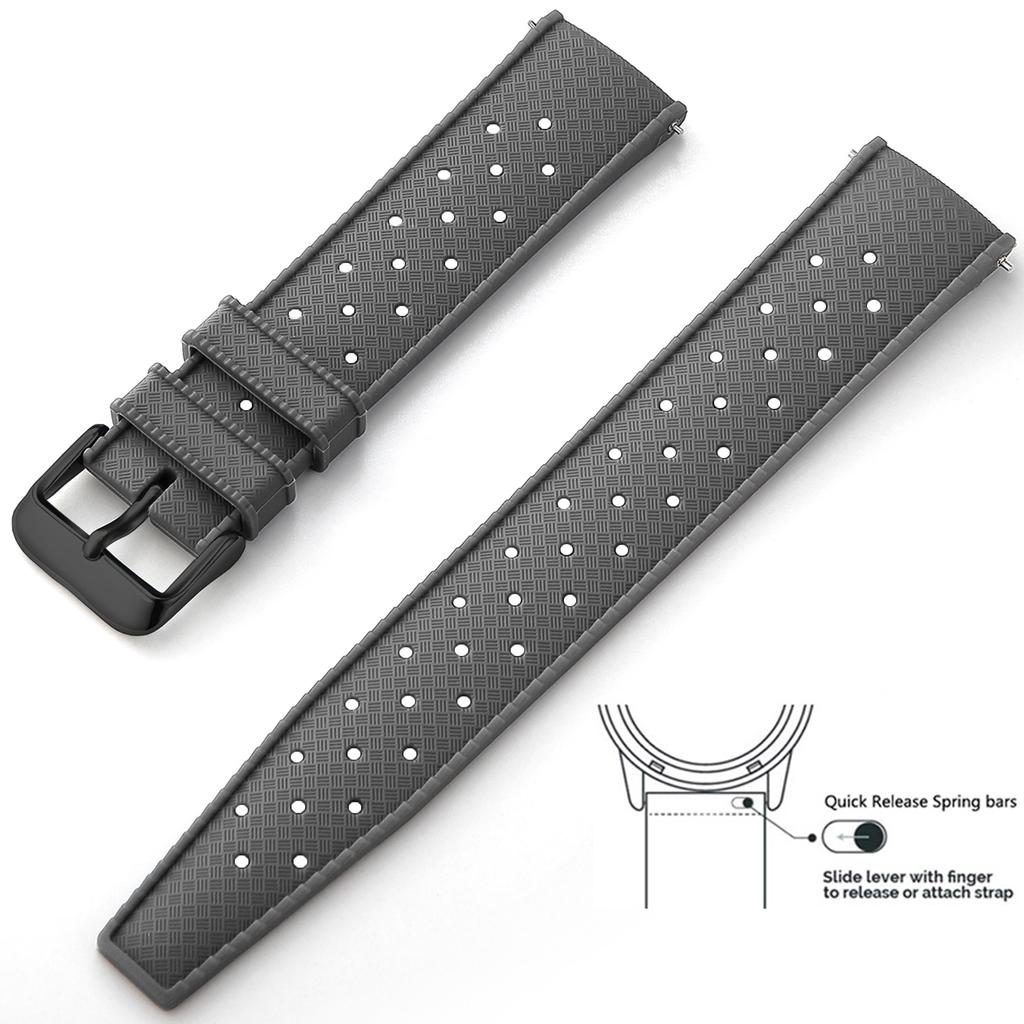 Tropical Silicone Watch Band Quick Release Watch Band 18mm 20mm 22mm Rubber Tropic Smart Watch Strap Waterpfroof Muti-Color