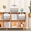 Rectangular Woven Storage Basket with Hollow Handles for Laundry and Toys