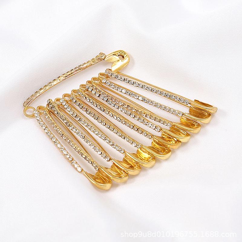 10/12Pcs Large Safety Pins 2 Inch Decorative Brooch Women Brooch Pins For Clothes Skirts Sweater Scarf Lapels Hat