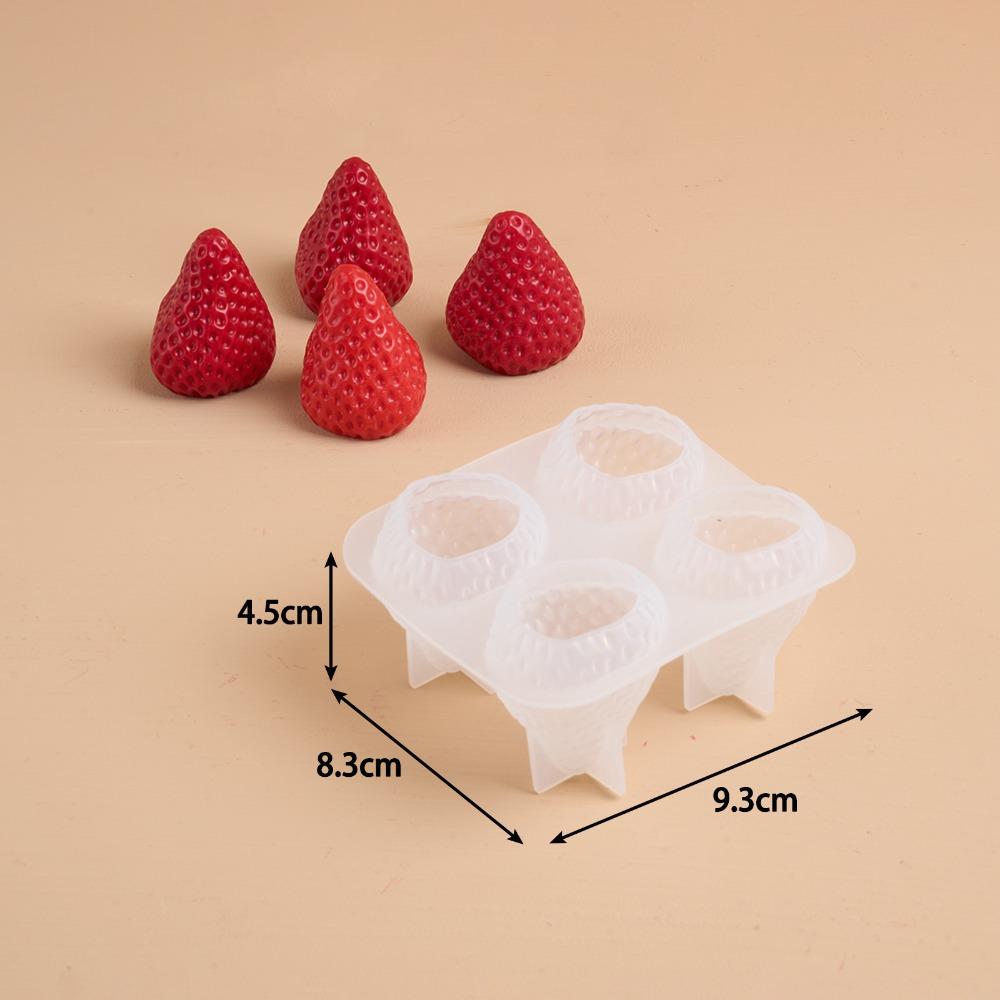Reusable Aromatherapy Candle Mold Strawberry Shape Gypsum Resin Casting Molds Wedding Anniversary