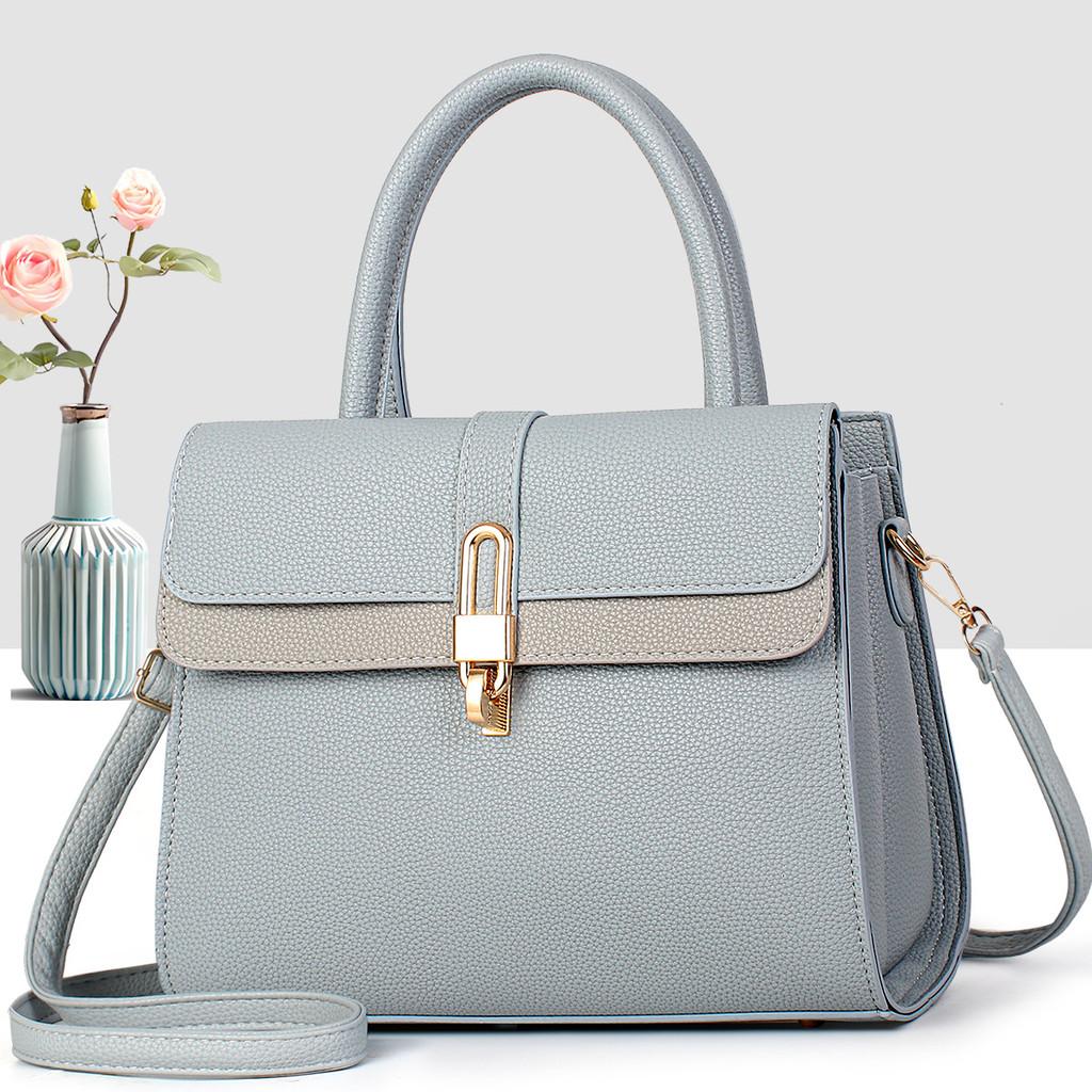 Minimalist Pu Handbag For Women With Zipper Closure And Inner Pockets For Daily Use