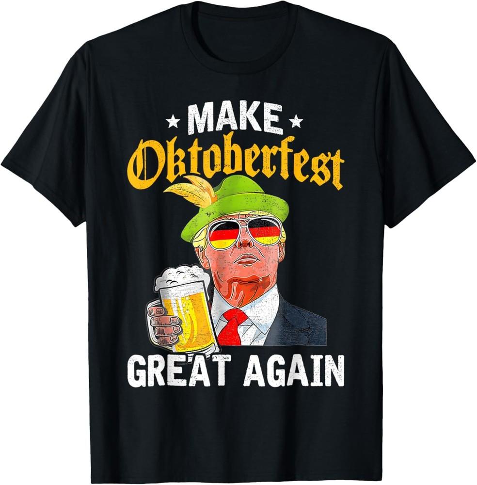 NEW Munich Oktoberfest MAKE OCTOBER FEST GREAT AGAIN USA Tee T-Shirt S-3XL Unisex T-Shirt S