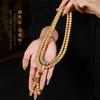 Hainan Old Chenzi Huangzi Xingyue Bodhi Beads Buddhist Prayer Beads Multi-loop Wrist Necklace for Men and Women, Decorative Bracelet