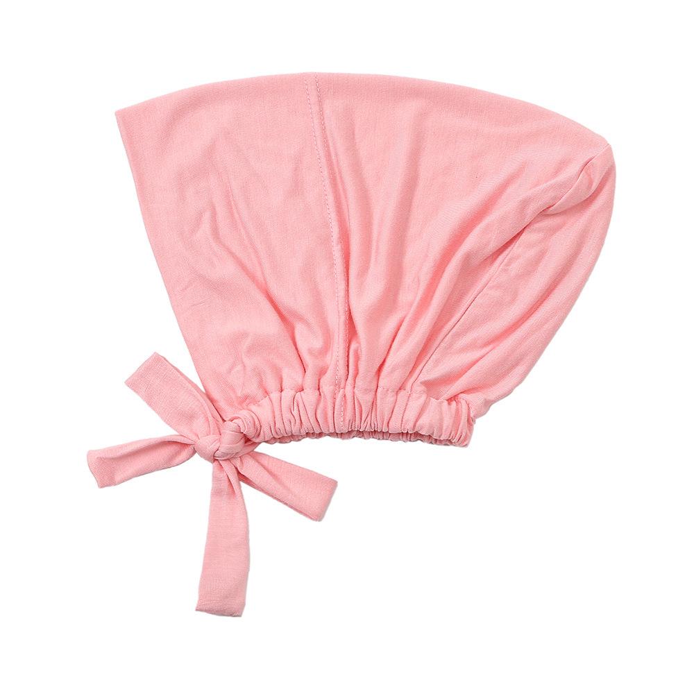 Modal Mercerized Cotton Elastic Drawstring Base Cap Solid Color Women's Hijab