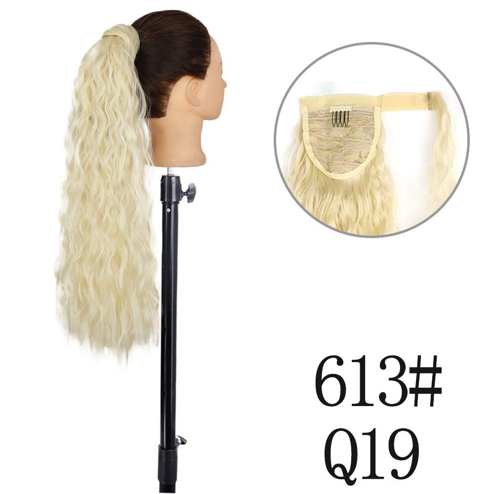 MISSQUEEN 22 34 tommer bølget hestehale hårforlengelse Syntetisk hestehale forlengelse hår for kvinner hestehale hår hårpynt