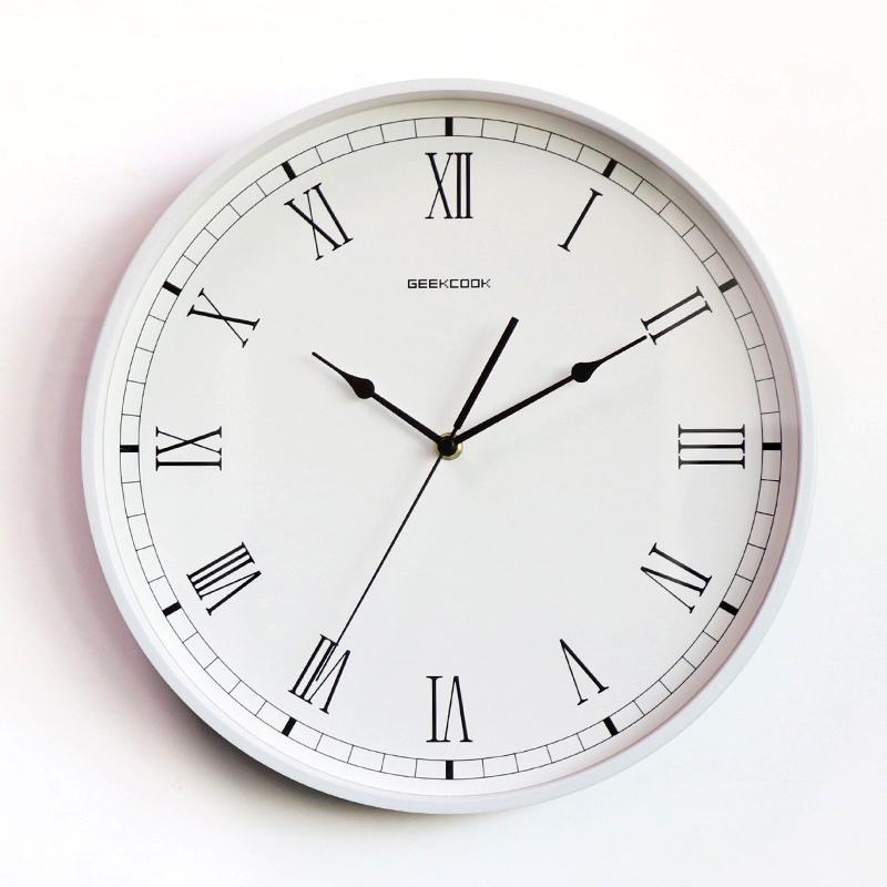 

Creative Korean Wall Clock Modern Simple Fashion Interior Art Design Clock Wall Restaurant Cartoon Reloj De Pared Decorations (as the picture,14 inches)