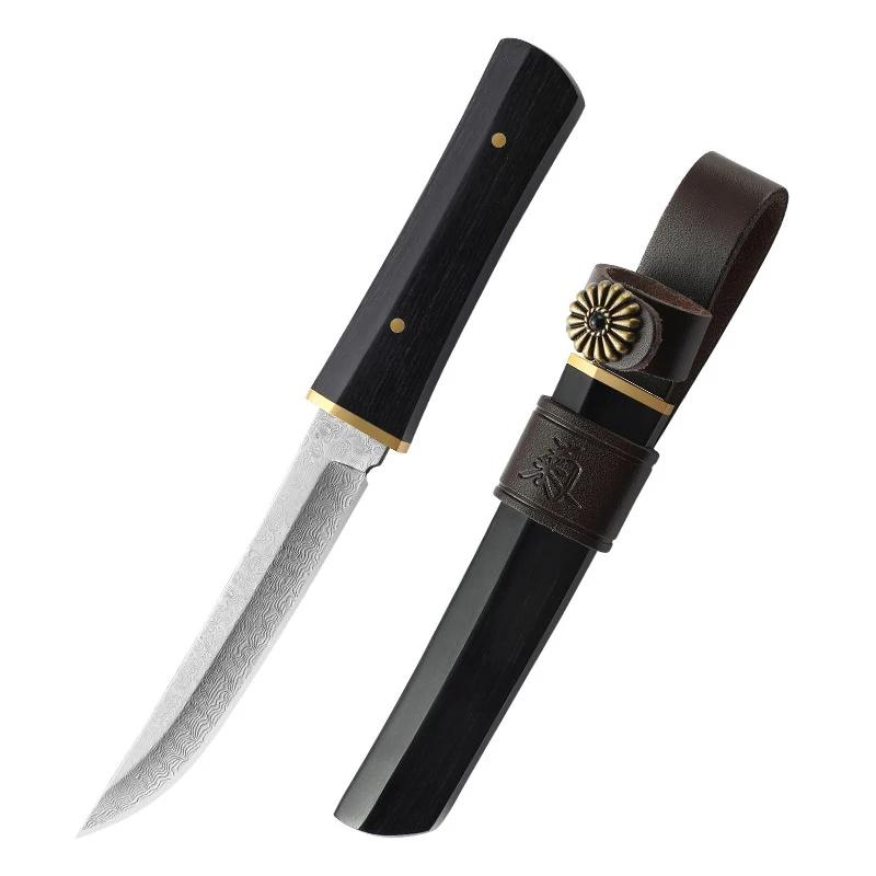 

Маленький нож, фруктовый нож с ручкой из цельного дерева с дамасской текстурой, 1 шт., прецизионный кухонный нож из нержавеющей стали, удобный для переноски