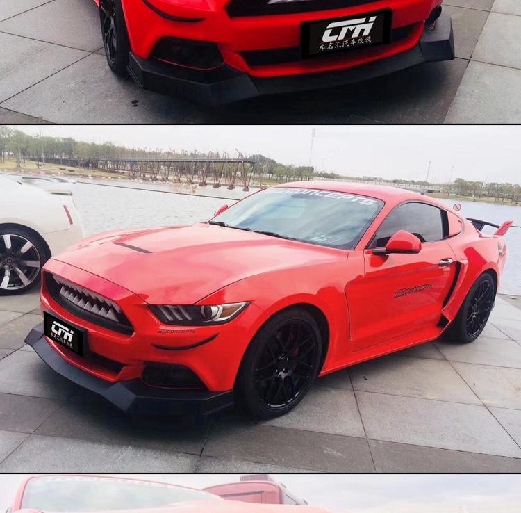 Compatible Center Grille with Light Teeth for 2015-2017 Ford Mustang - Shark Devil Remote Control