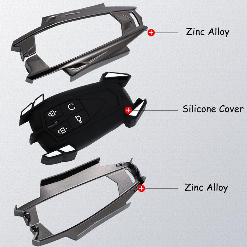 Zinc Alloy Car Key Case Cover Shell for Changan UNIT UNIK CS35PLUS CS55 PLUS CS75 PLUS Oshan X7 X5 Car Accessories