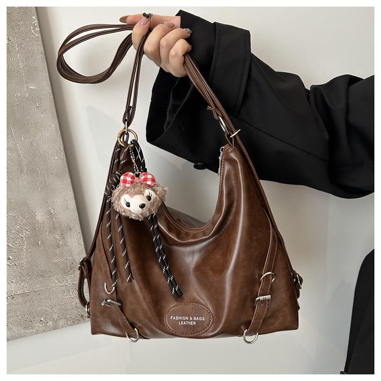 

2024 Winter Korean Retro Soft Leather Tote Backpack - Fashionable, Simple, High-Value, Multifunctional Shoulder Bag
