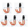 Heavy Duty Metal Hook Garage Organizer Wall Mount Bicycle Hanger Hooks Wall Mount Anti-slip Storage Hook For Ladders Garden Tool