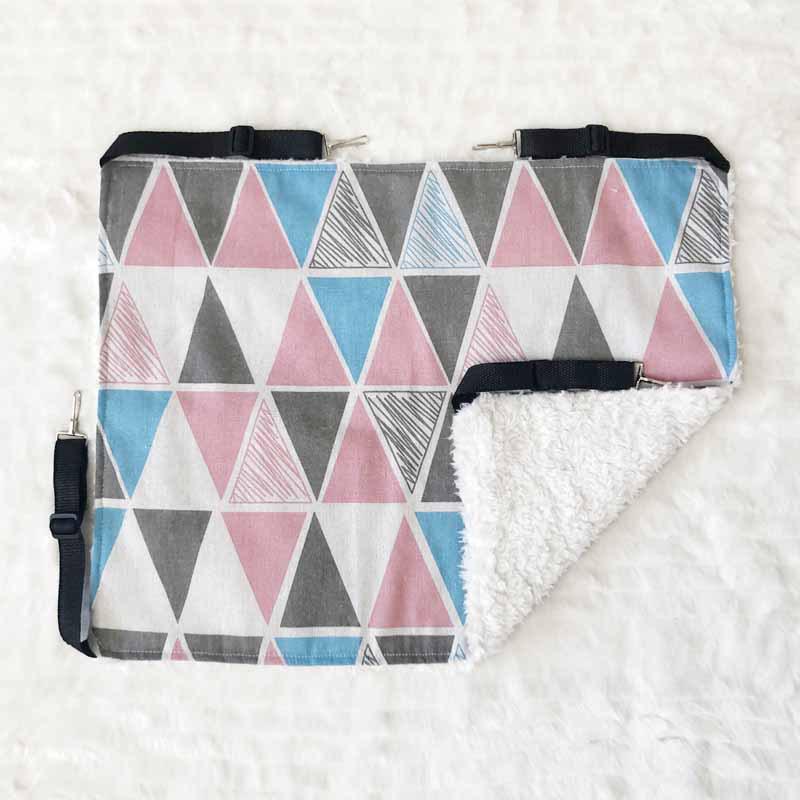 Adjustable Canvas & Plush Cat Hammock for Cage, Spring/Autumn