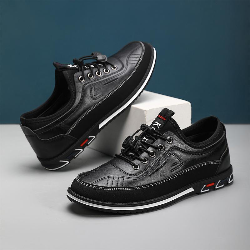 Men's Shoes 2025 Spring New Men's Daily Versatile Casual Shoes Soft Leather Soft Leather Shoes Men's Genuine Leather Overshoes