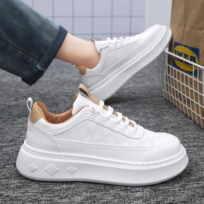 Nieuwe Modetrend Veelzijdige Casual Heren Kleine Witte Schoenen Dikke Zool Ademend Lente en Herfst Boardschoenen Maat 39-44