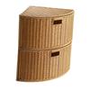2 Tier Corner Storage Basket Stackable Wardrobe Organizer for Books Clothing S
