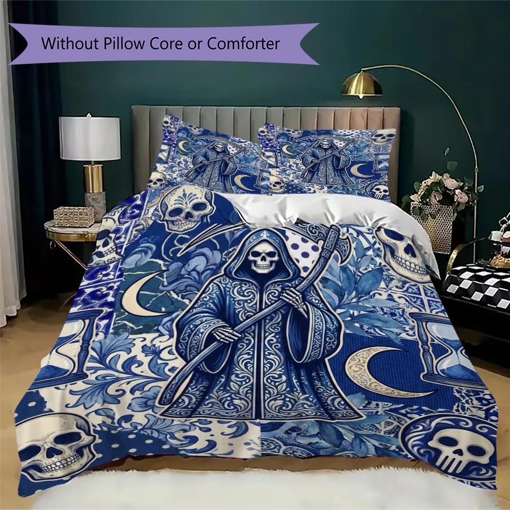 Death Pattern Bedding uilt Set uilt Cover Pillowcase Home Decoration Birthday Gift (1 * duvet cover + 2 * pillowcase without core)57