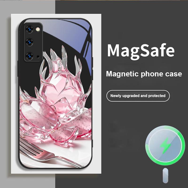 Familiar Dragon Fruit For Magsafe Samsung S25 S25 Edge S25Ultra S8 9 10 20 S21 Pro 22 Plus S23 FE S24 Ultra Glass Phone Case