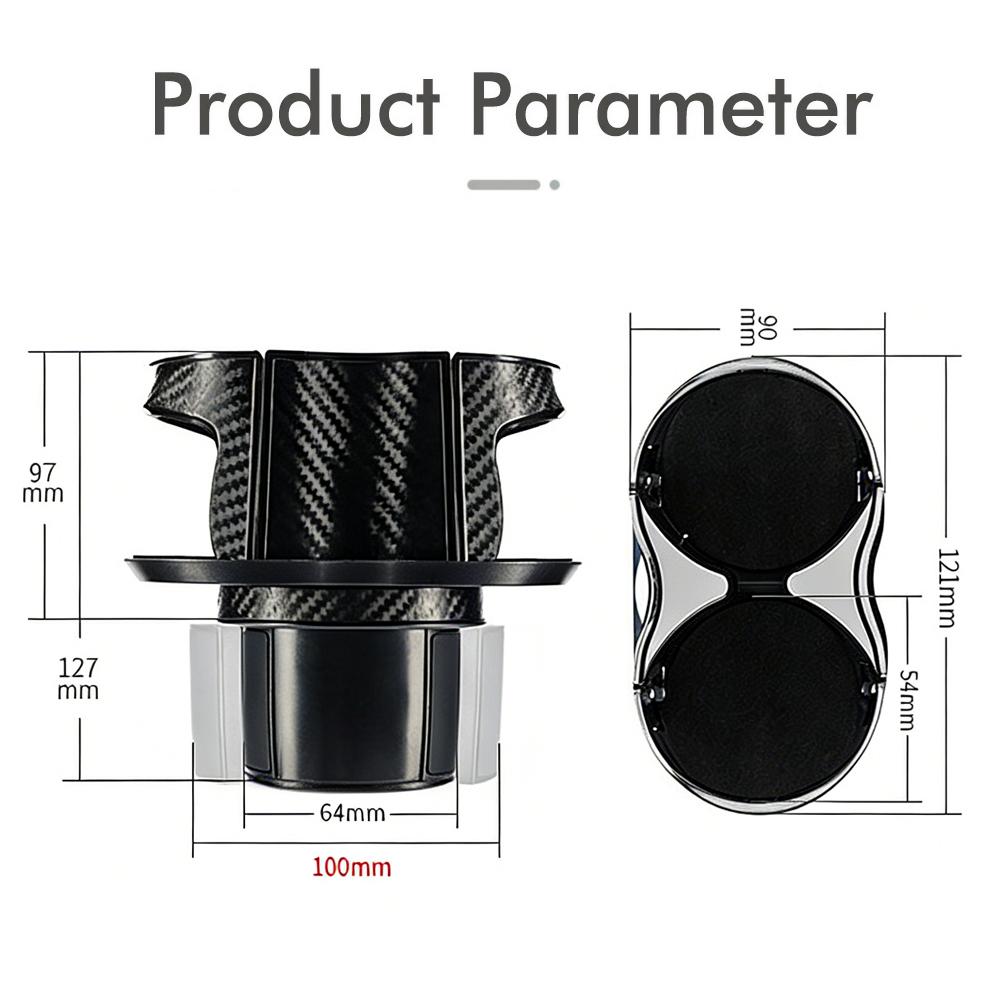 Car Cup Holder In-Car Center Console Drink Holder 2-in-1 Dual Cup Storage Rack Ashtray & Tea Cup Holder