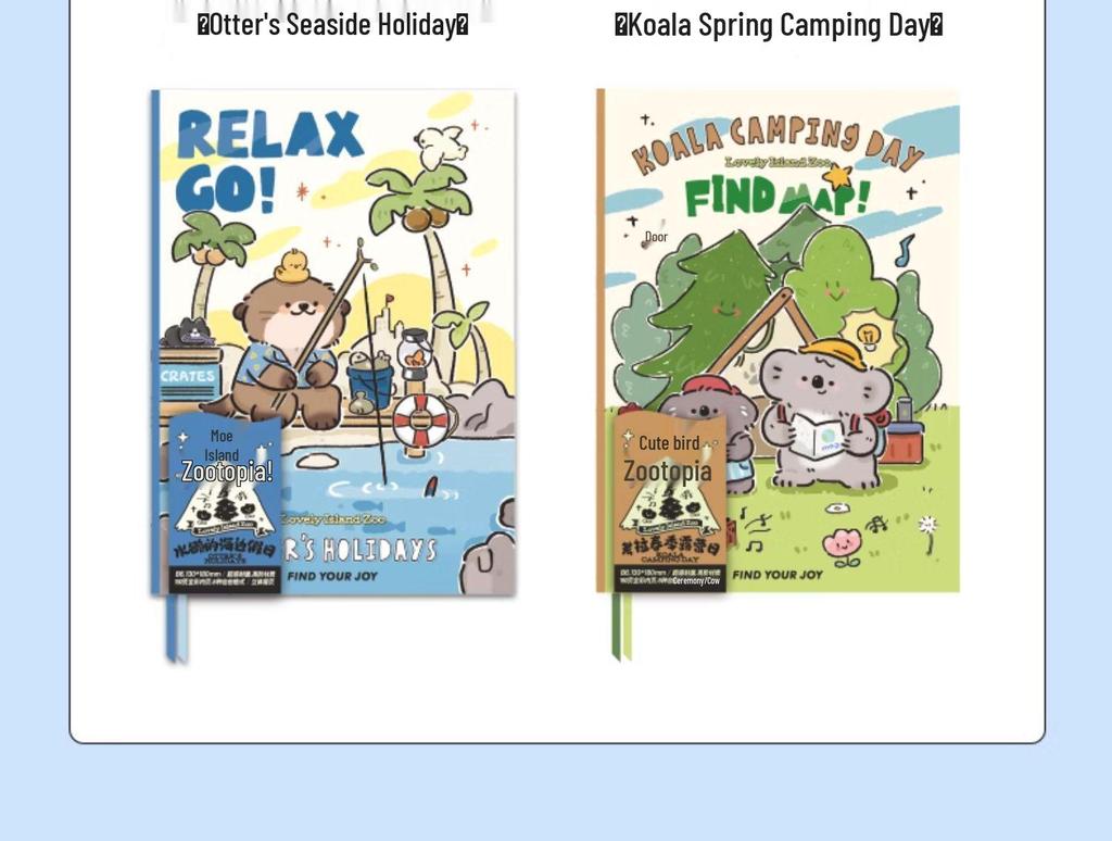 Cute Cartoon Zoo Notebook: Ideal Diary and Gift for Elementary Students