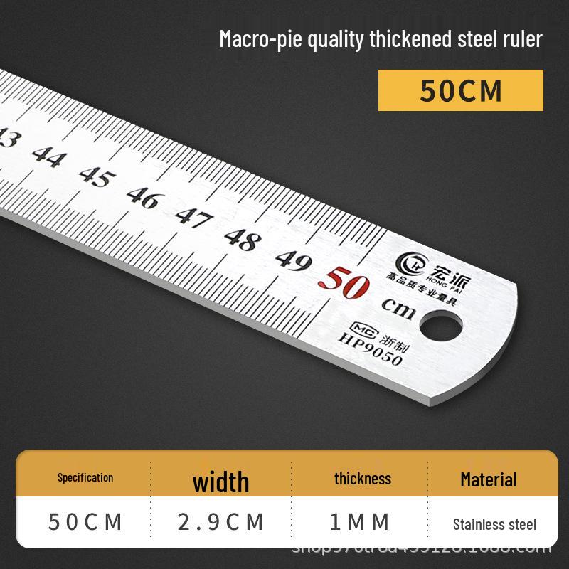 Exclusive Stainless Steel Straight Ruler with Positioning Block and Scribing Limiter - 15/20/30/40cm for Woodworking