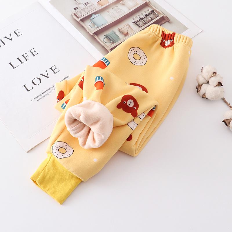 

Детские утепленные флисовые штаны для мальчиков и девочек - осенне-зимний базовый слой и одежда для сна 100 cm