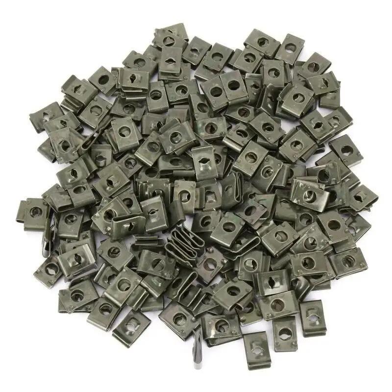 100 Stück - 10 Stück Gemischt Auto Metallschraube Gewindeschneidschraube Befestigungsclip U-Typ Clip mit Schraube Rostschutz Clip Schraubverschluss Blech