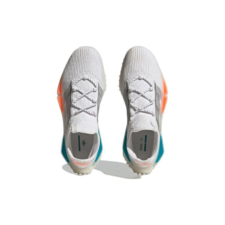 adidas NMD_S1 White Orange Teal Unisex Sneakers Cloud-White Mgh-Solid-Grey Off-White FZ5707