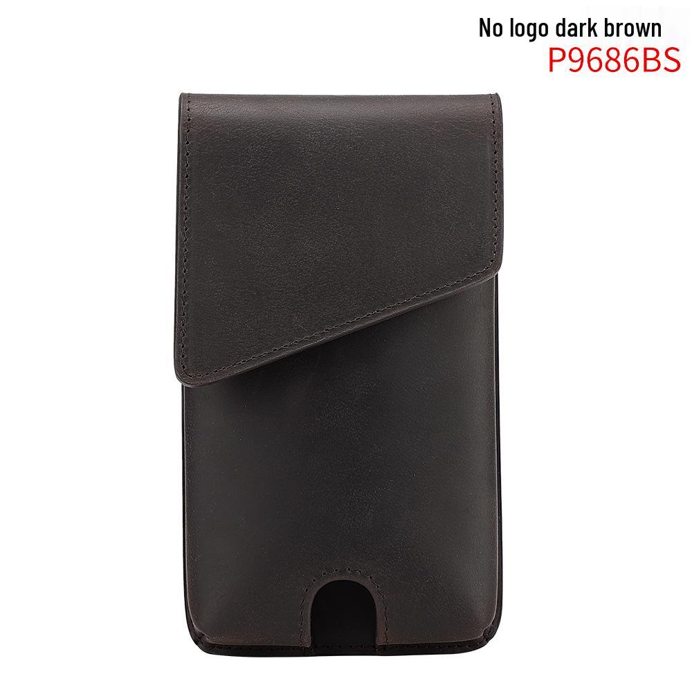 Chao Niu Vertical Style Cowhide Leather Waist Bag - Outdoor Tactical Phone Holder for Men